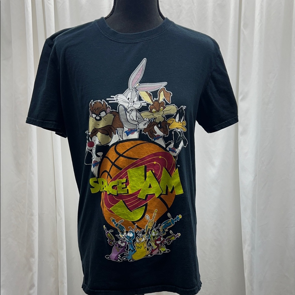 Space Jam Looney Tunes Black Graphic T-Shirt Men’s M